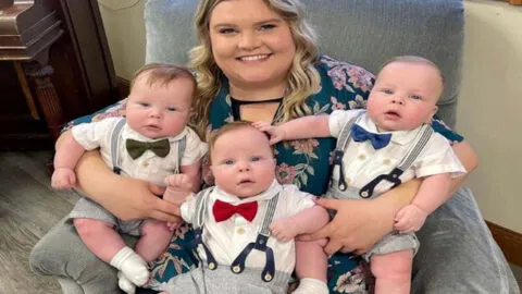 Adorable Triplets: Mother Paints Each Baby’s Toenails a Different Color to Distinguish Them