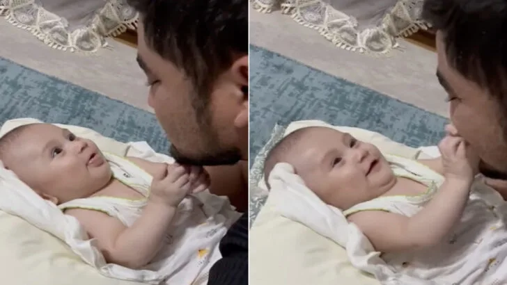 First Talk Show with Daddy: Baby’s Debut Conversation with Her Father