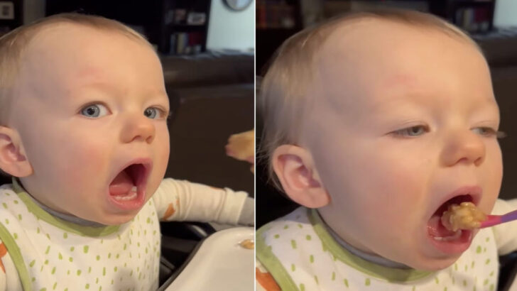 The Blue-Eyed Baby Boy’s Adorable Eating Habits Will Melt Your Heart