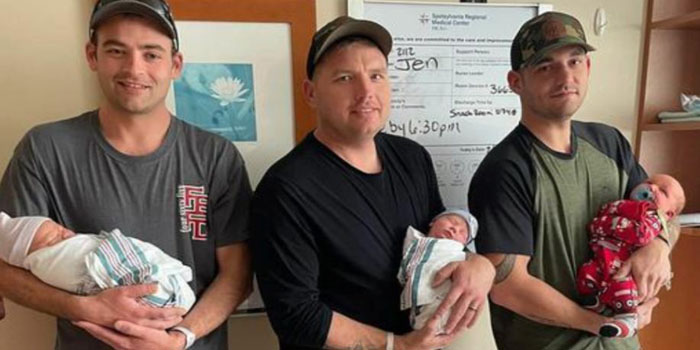 Three Firefighters from One Station Celebrate Becoming Fathers in Just 24 Hours