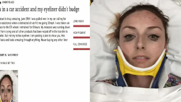 “Hit By a Car, But My Eyeliner Stayed Perfect”: Woman’s Viral Review of Kat Von D Tattoo Liner After 55 MPH Crash