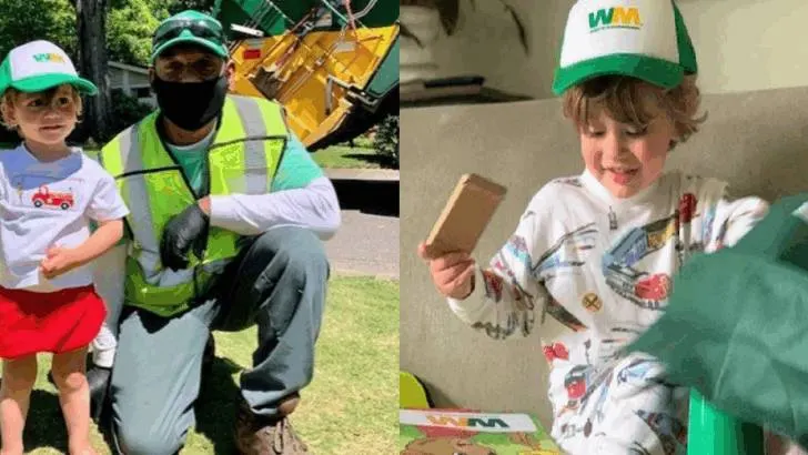 Community Moved as Sanitation Worker Surprises Young Fan with Heartwarming Farewell