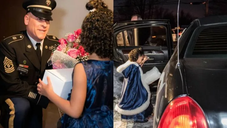 National Guard Soldier Steps In for Late Dad, Escorts Kindergartner to Dance