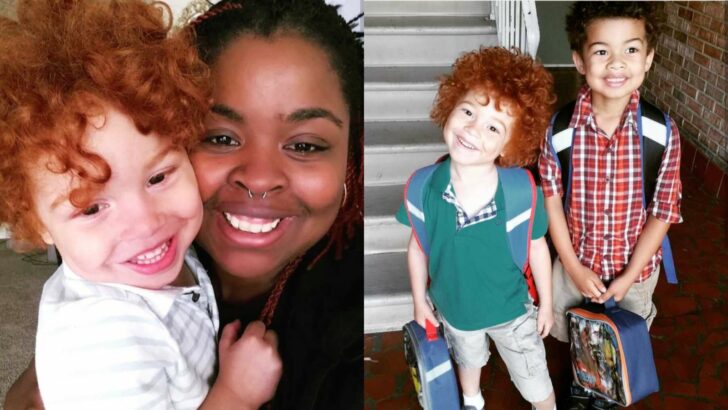 When he was born I heard, ‘Oh my God. He has RED HAIR!’ I paused. ‘No, just wash him a few times.’ The nurse washed him 3 times. ‘No mama, you’ve got a little ginger.’