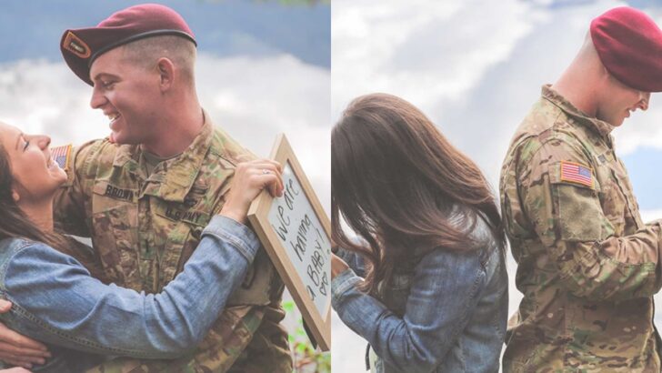 Army Wife Surprises Husband With Pregnancy Reveal During Photo Shoot After Miscarriage, Just Weeks Before His Deployment