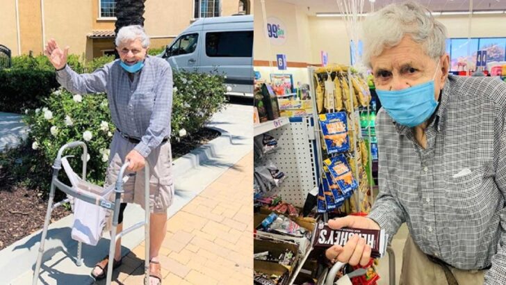 Stranger Spots 93-Year-Old Man Walking 1.5 Miles for Chocolate—What He Does Next Will Melt Your Heart