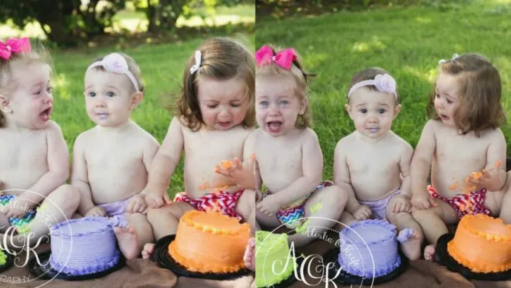 When 13 mamas and a cake smash collide, photographer’s hilarious newborn shoot story