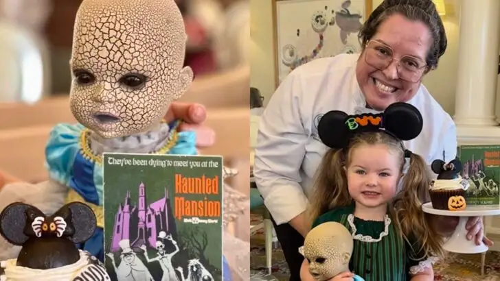 Three-Year-Old Girl and Her Creepy Doll ‘Creepy Chloe’ Win Hearts at Disney as Cast Members Turn Haunted Mansion Visit Into a Magical Surprise
