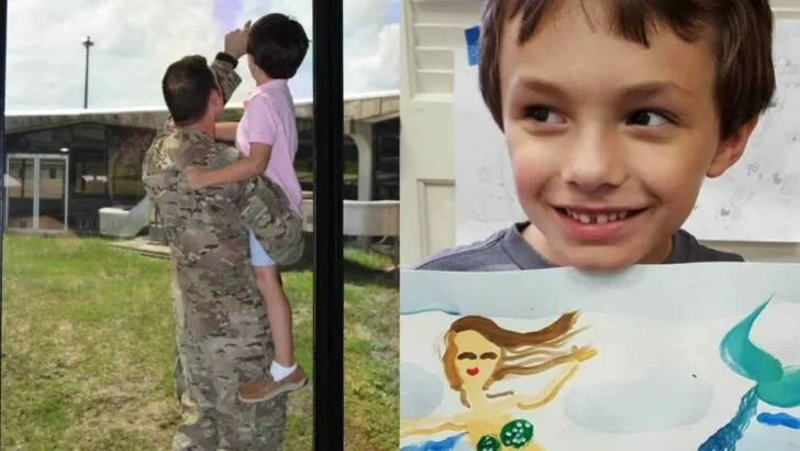 7-Year-Old Paints During His Dad’s Deployments to Cope With Sadness and Frustration