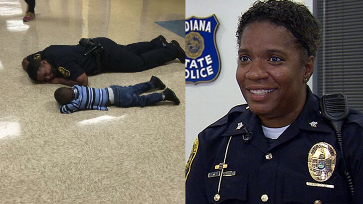 Indiana State Police Officer Comforts Crying Toddler, Spreading Hope and Kindness