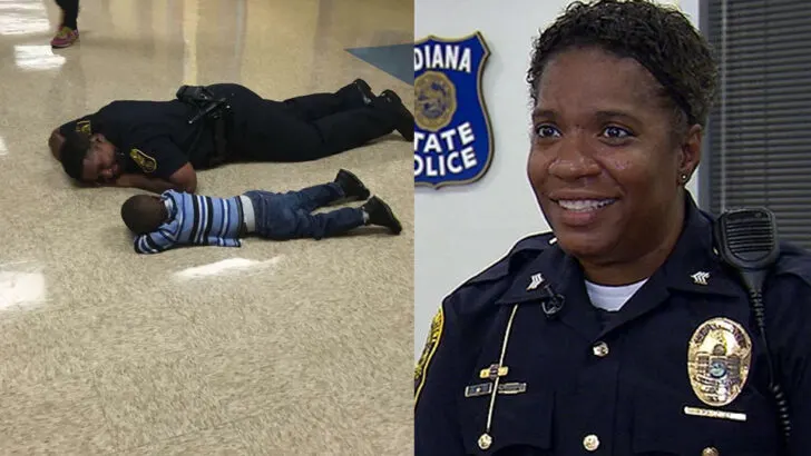 Indiana State Police Officer Comforts Crying Toddler, Spreading Hope and Kindness