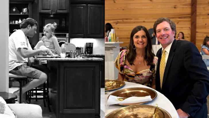 “Exhausted Farmer Dad Shows Love Through Hard Work, Inspiring Wife’s Gratitude at Dinner Table”