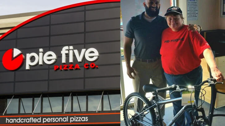 Generous Stranger Gifts Hardworking Pizza Worker a Bike, Bringing Tears and Gratitude