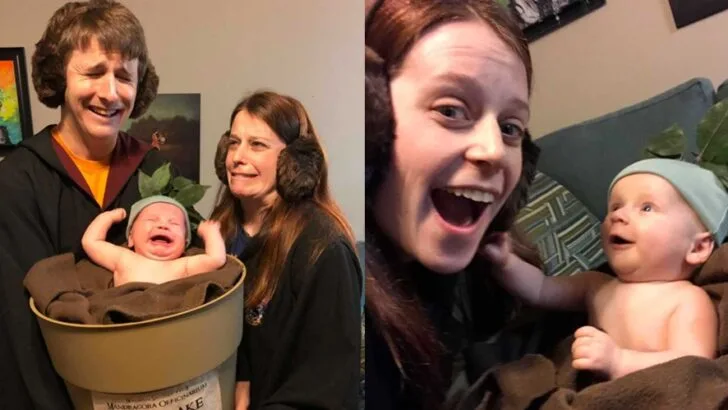 From Nerdy Newlyweds to Viral Parents: How One Family’s Harry Potter Halloween Turned a Fussy Baby Into Internet Magic
