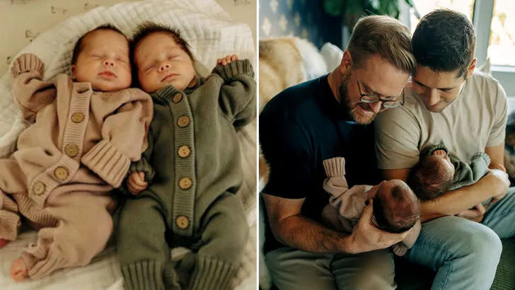 Exhausted Dad Captures the Moment His Newborn Twins Held Hands and Instantly Calmed Each Other