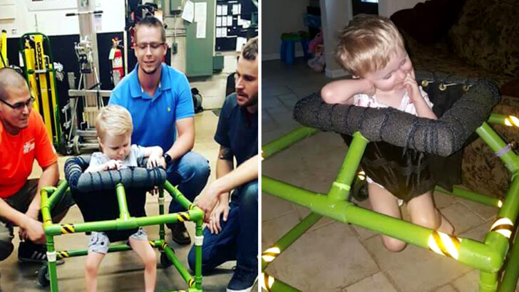 Home Depot Employees Build Custom Walker for 3-Year-Old Blind Boy, Filling Family’s Heart with Gratitude